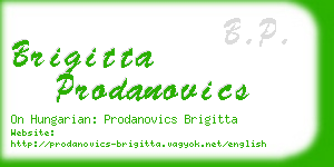 brigitta prodanovics business card
